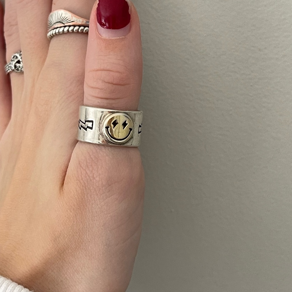 Smiley Face Adjustable Ring